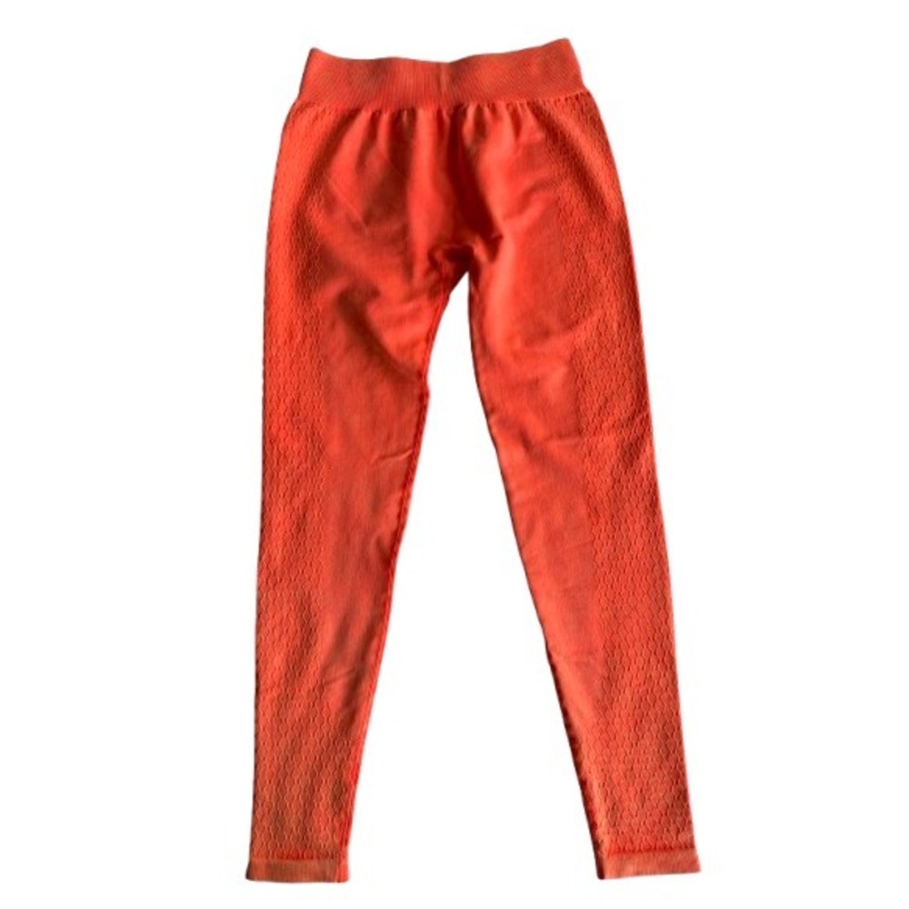 The Beginning Of Los Angeles Leggings‎ Orange Womens Size L/XL Seamless Gym Yoga